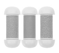OUNONA 3Pcs Foot File Replacement Rollers Coarse Refill Heads for Electric Callus Remover Pedicure Tools White Replacement Skin Rollers for Hard Skin Treatment