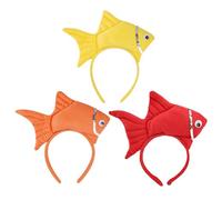 OUNONA 3pcs Goldfish Party Headwear For Kids - Lovely Small Fish Hair Band - Ocean Theme Party Costume Accessory For Toddler Girls - Sea Animal Cosplay Prop