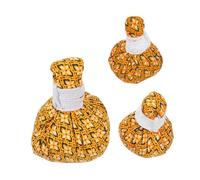 OUNONA 3pcs Herbal Thai Massage Balls Warming Bags with Natural Chinese Health Herbs for Relief Circulation and Relaxation Smooth Surface Safe for Adults and Elders