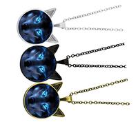 OUNONA 3pcs Imitation Wolf Necklace for Men Chinese Style Pendant Costume Accessories in Bronze Silver Black Lightweight Alloy Material for Party Anniversary Daily Wear