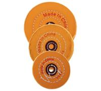 OUNONA 3Pcs Jewelry Polishing Wheels Kit for Bench Grinder with 12Mm Arbor Hole - Felt Buffing Wheels for Soft Metal and Resin Polishing, 4/5/6 Inch Bench Buffer Discs for Jewelry and