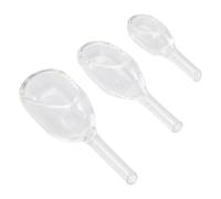 OUNONA 3pcs Laboratory Clear Glass Weighing Funnel Glass Weighing Boat for Experiment