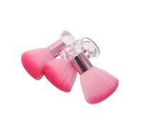 OUNONA 3pcs Large Soft Bristle Mushroom Blush Brush Set with Base - round Top Face Powder Brush for Makeup Beginners, Kabuki Bronzer and Blush Applicator for Daily Cosmetic Use