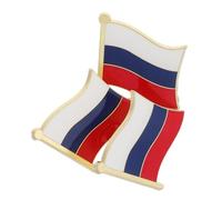 OUNONA 3PCS Metal Russian Flag Lapel Pin Waving Patriotic Badge Brooch for School Events Team Activities and Cultural Collectibles Durable Enamel Coated Design
