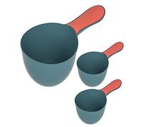OUNONA 3pcs Plastic Bathing Ladle with Ergonomic Handle Versatile Water Dipper for Bathroom Sauna Shower and Gardening Use Convenient Water Scoop Cups Dark Green