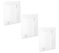 OUNONA 3pcs PVC Flush Mount Access Panel for Plumbing and Drain Pipes, White Plastic Hinged Inspection Hatch Door for Wall and Ceiling, Prevents Odours and Wastewater Escape, 9.5x9.5 Size