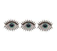 OUNONA 3pcs Rhinestone Retro Brooch Pin Evil Eye Jewelry for Women Lapel Pin Secure Fastener Decorative Accessory for Dresses and Scarves