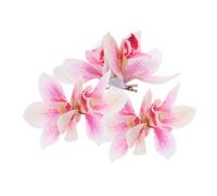 OUNONA 3pcs Simulation Cymbidium Orchid Hairpin Tropical Floral Hair Clips for Beach Vacations Summer Parties and Bridal Hair Enhancements