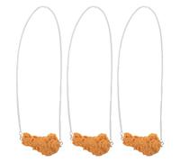 OUNONA 3pcs Simulation Fried Chicken Leg Necklace Set, 3d Imitation Food Jewelry Pendant Chains for Women Hip Hop Costume Party Accessories