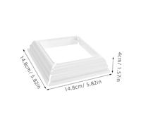 OUNONA 3pcs Split Style Post Base Cover for Outdoor Deck and Porch Columns Lightweight PVC Fence Post Skirt Trim Weather Resistant Decorative Handrail Accessory
