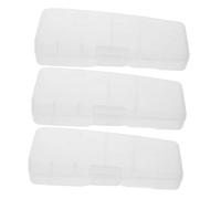 OUNONA 3PCS Transparent Manual Hair Shaving Tool Storage Box Protector Case for Travel Carrying Organizer Compact Lightweight Holder with Broad Compatibility and Damage Protection
