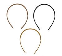OUNONA 3pcs Women Headbands Hairbands for Face Wash Daily Use Party Simple Stylish Headdresses in Khaki Black Yellow