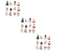 OUNONA 3sets Miniature Snow Globe Christmas Ornament Set Resin Decor for Xmas Party 12pcs*3 Assorted style