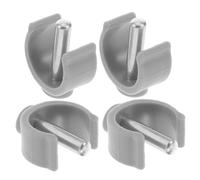 OUNONA 4 Pcs Cane Locking Clips C-Shape Buckle Latch Clamps for Walking Canes Crutches Secure Replacement Accessories for Toilet Safety Rails and Mobility Support