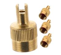 OUNONA 4 Pcs Metal Valve Stem Caps Airtight Protective Covers for Engineering Vehicles Construction Agriculture Industrial Use Durable Precision Made Valve Caps