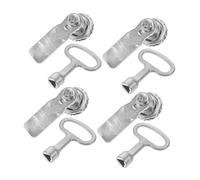 OUNONA 4 Pcs Triangle Key Trash Can Lock Metal Waste Bin Lock Replacement for Outdoor Garbage Containers Vandalism Security Accessory with Easy Operation Suitable for Wheelie Bins and