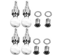 OUNONA 4 String Banjo Tuning Pegs Keys Durable Mechanical Heads with 4pcs Bushings and Ferrules Practical Design Easy to Use Silver Banjo Accessories for Folk and World Instruments