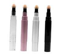 OUNONA 4pcs 5ml Refillable Blusher Tube Set Rotating Makeup Dispenser for Diy Lip Gloss and Creams Pink Black White for Travel and Cosmetics