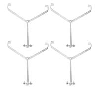 OUNONA 4pcs Adjustable Triangle Tile Clamp Roof Mount Iron Weather Resistant Roof Clamp Holder with Wide Compatibility for Outdoor Residential Grounding Rod Fixture Support Bracket