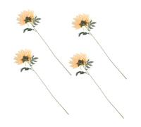 OUNONA 4pcs Artificial African Daisy Flowers Single Stem Silk Faux Chrysanthemum Home Decoration Photo Prop for Party Theme and Seasonal Display Color
