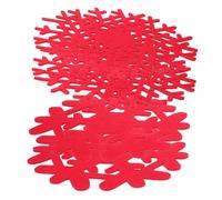 OUNONA 4pcs Christmas Snowflake Mug Mats Cloth Coasters Multifunctional Pot Holders Table Placemats for Kitchen Dining Home Restaurant Holiday Decor
