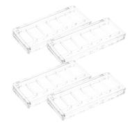 OUNONA 4pcs Clear Eyeshadow Palette - Empty Eyeshadow Palette With 6 Compartments - Makeup Holder & Refillable Pigment Box For Eye Shadow Blush Concealer Parties & Events