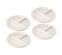 OUNONA 4pcs Compartment Plate Dinner Plates Cookie s Divided Food with Divider Compartment Platter Divider Adult Size Divided Pp re-usable