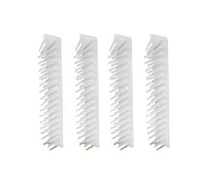 OUNONA 4pcs Corner Cat Massager Grooming Tool with Rubbing and Massage Features, Sturdy Plastic Material, White Cat Self Groomer for Wall Corners, Easy to Install and Use