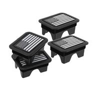 OUNONA 4pcs Durable Rear Truck Rail Hole Covers for RAM Weather Resistant Abs Bed Rail Plugs Debris Pickup Truck Rear Pocket Covers Easy DIY Installation