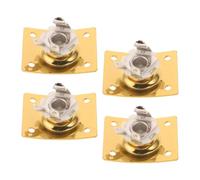 OUNONA 4pcs Electric Guitar Output Jack Plates, Golden Metal Square Shape, Reliable Connectivity and Stable Signal Transmission, for Guitar Repair Parts and Upgrades