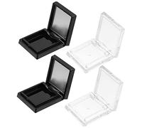 OUNONA 4pcs Empty Eyeshadow and Lipstick Storage Boxes 2g Square DIY Makeup Palette Cases for Travel and Home Organization