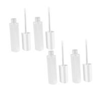 OUNONA 4pcs Empty Lip Gloss Bottle Square Frosted Plastic Lipstick Tubes Makeup Cosmetic Subpackaging Bottle for Lip Stains Tints