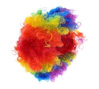 OUNONA 4pcs Funny Clown Disco Wig Afro Curly Wig Crazy Costume for Party Halloween Carnival Disco