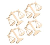 OUNONA 4pcs Golden Alloy Lawyer Pins Featuring Justice Scale Design, Versatile Attachment with Precise Details, for Student Graduation and Formal Party Events, Men's Vintage Jacket Lapel
