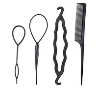 OUNONA 4Pcs Hair Bun Maker Kit Portable Braid Ponytail Styling Tools for Fashionable Hair Design for Home Salon Use Lightweight Durable Hair Accessories Set