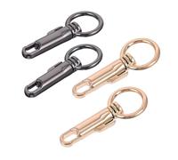 OUNONA 4PCS Handbag Chain Buckles Lightweight Purse Clasps for DIY Bag Making Accessories Resistant Practical Pendant Buckle in Light Gold and Black
