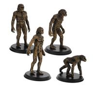 OUNONA 4pcs Human Evolution Model Plastic Primitive Man Figures Educational for Interactive Play Props Safe Reusable Plastic Material for Learning and Imagination