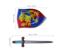 OUNONA 4pcs Inflatable Set Blow up Pirate Sword Inflatable Medieval Shield for Kids Birthday Cosplay Pirate Party Favors