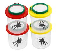 OUNONA 4Pcs Insect Observation Box with Insert Magnifier Science Explorer for Learning and Bug Catching Fun