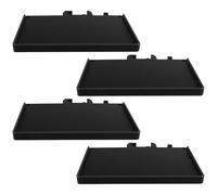 OUNONA 4pcs Mic Stand Tray with Phone Holder, Small 200x140mm Streaming Gear Tray for Live Streaming, Video Recording and Photography, Compatible with Microphone Tripod Accessories