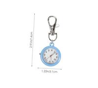 OUNONA 4pcs Nurse Key Chain Fob Watches with Luminous Hands Simple Large Dial Movement Medical Hanging Watches for Nurses Doctors