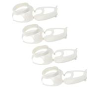 OUNONA 4pcs Pigeon Medicine Feeding Holder White Plastic Bird Fixed Frame Rack Gentle Fixation for Medication and Observation, Versatile Usage Bird Cage Accessory