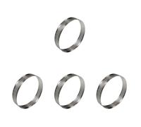 OUNONA 4pcs Round Tarts Circle Cake Mold Stainless Steel Mousse Circle for Kitchen Gadget Use and Baking