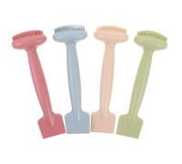 OUNONA 4pcs Silicone Face Mask Brush Dual-head Applicator and Exfoliator for Skincare Gentle Mud Clay Mask Tool with Matcha Pink Blue Colors for Effortless Facial Cleansing and Makeup