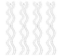 OUNONA 4pcs Wave Quilting Ruler, Acrylic Quilting Templates for Sewing, Patchwork, DIY Craft Stencils, Irregular Curve Template for Fabric Cutting and Sewing
