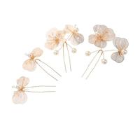 OUNONA 4pcs Wedding Pearl Hair Pins Bridal Barrette u Shape Hair Accessories for Bridesmaid Bride Women Party Hairstyles Girls