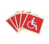 OUNONA 4pcs Wheelchair Sign Stickers Safety Warning Decals for Cars Doors Handicap Parking Symbols High Visibility for Disabled Awareness