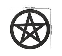 OUNONA 4pcs Wooden Pentacle Altar Ornament Carved Five Pointed Star Religious Adornment Retro Style Wood Wall Decoration for Spiritual Practice and Ritual Use