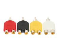 OUNONA 4pcs Y Splitter Adapter 1 Male to 2 Female Dual Socket