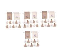 OUNONA 4sets 12pcs Handmade Lavender Sachet Bags Drawstring Pouches for Dried Flower Storage Faux Embroidery for Weddings Gifting Celebrations Empty Packing Bags 12pcs*4